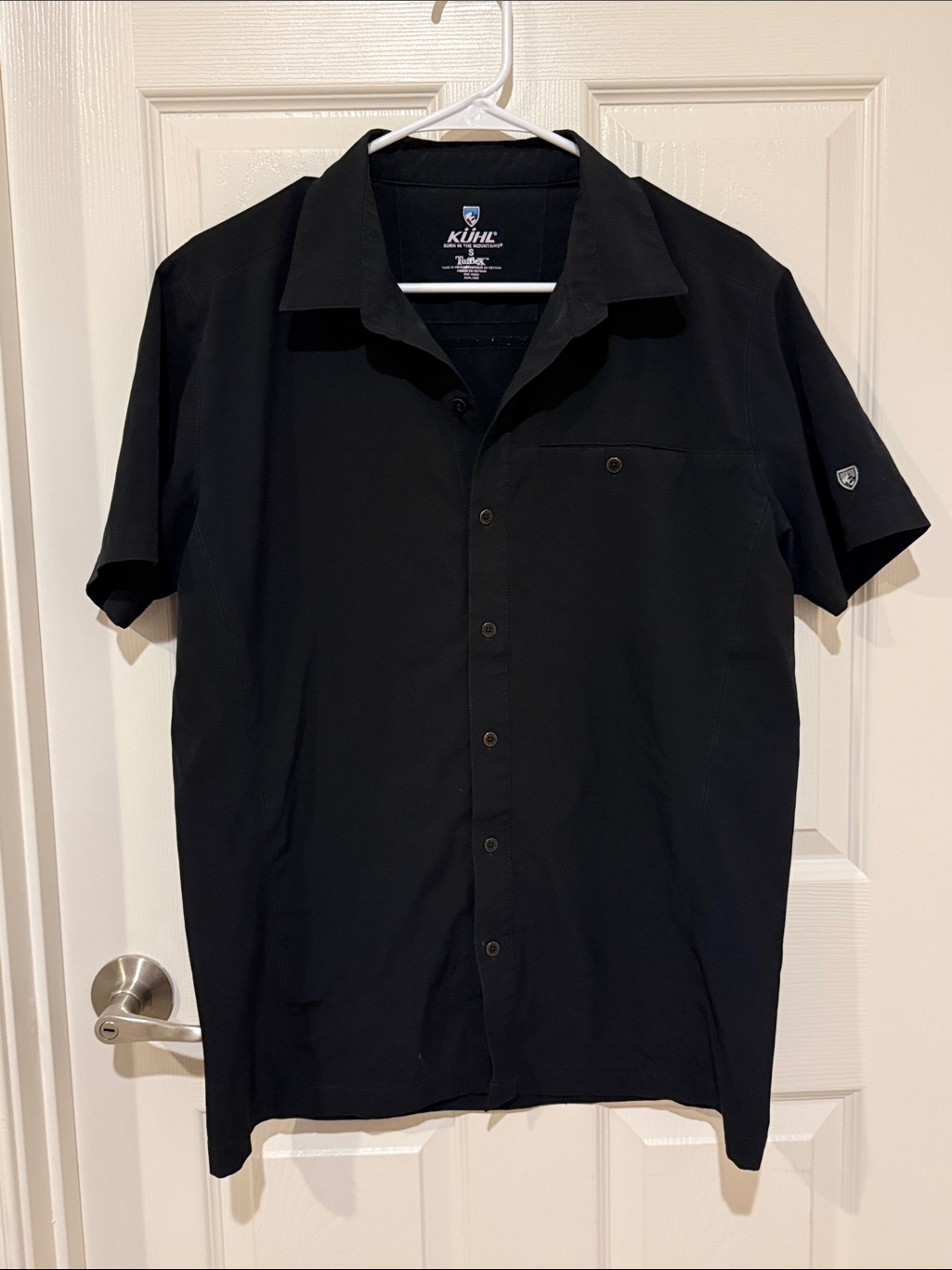 Kuhl Men's Black Short-Sleeve Button-Down Shirt